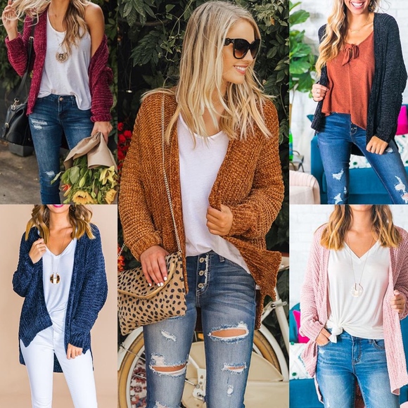 STACEY Softest MUST HAVE Chenille Cardigan - Picture 3 of 3